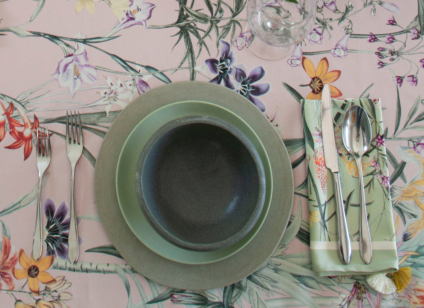 Set servilletas Fiori verde