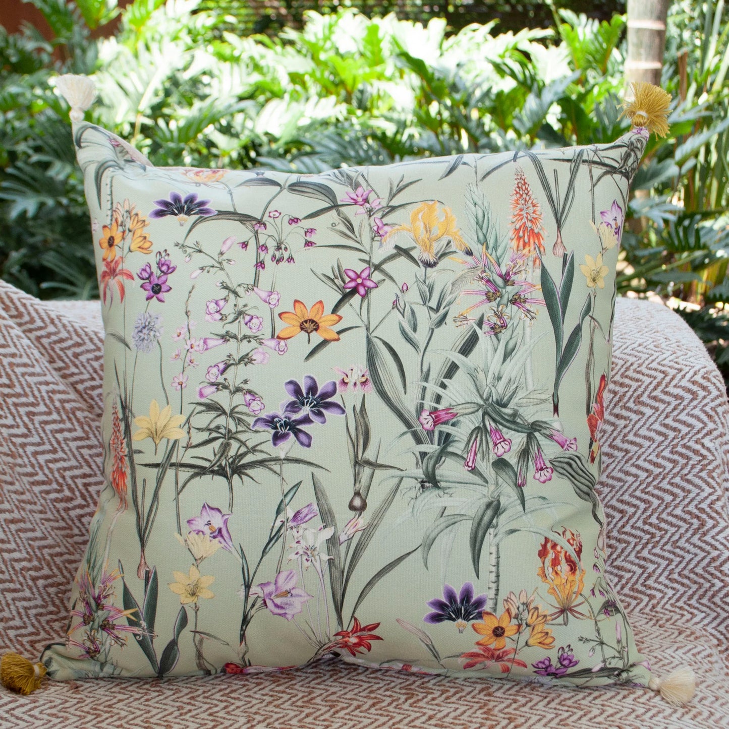 Cojín Fiori verde - OSLÉ home decor