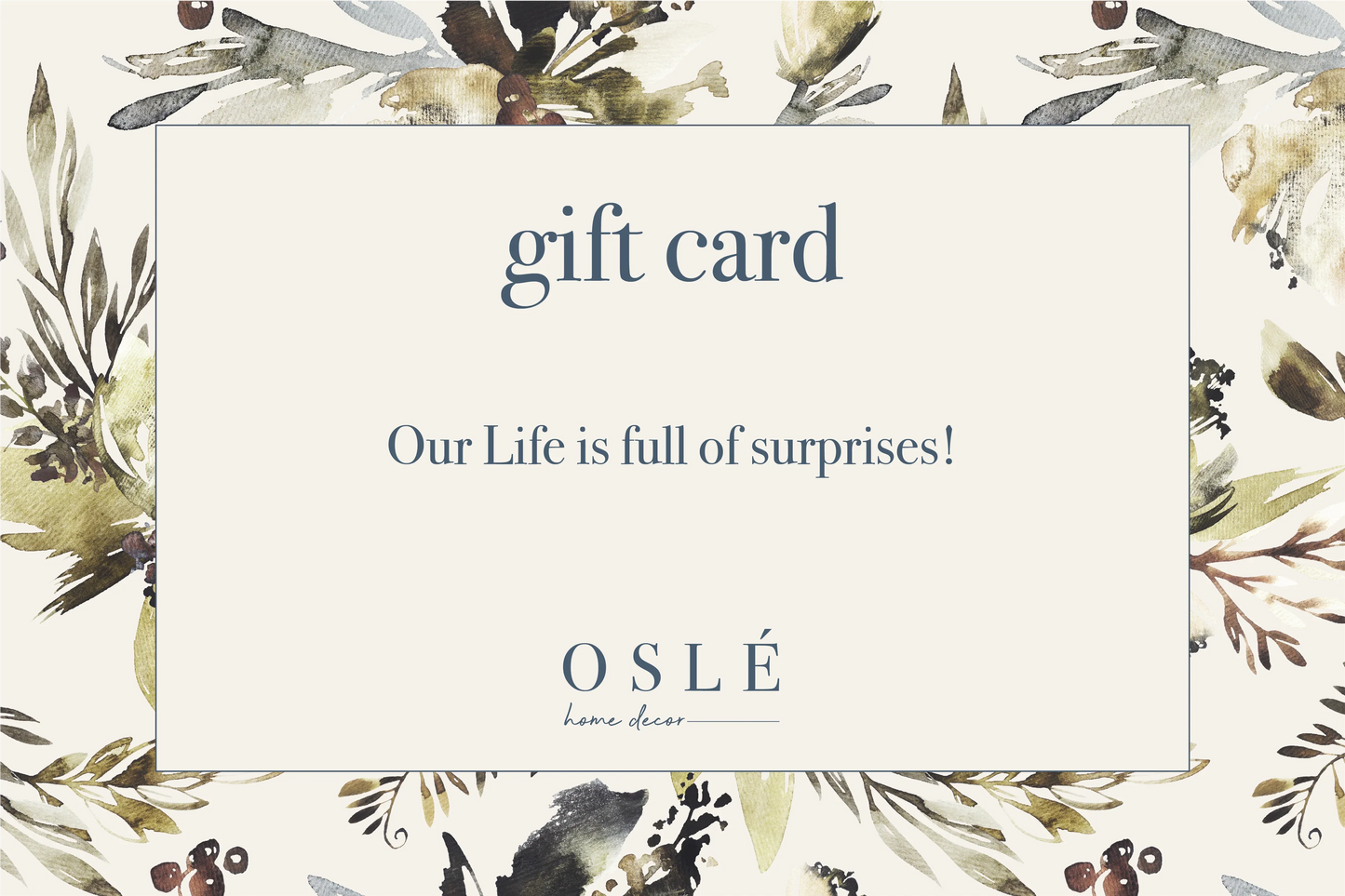 Tarjeta regalo - OSLÉ home decor