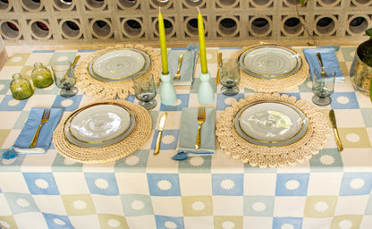 Mantel Grid Blue