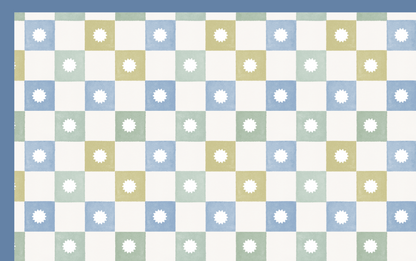 Mantel Grid Blue