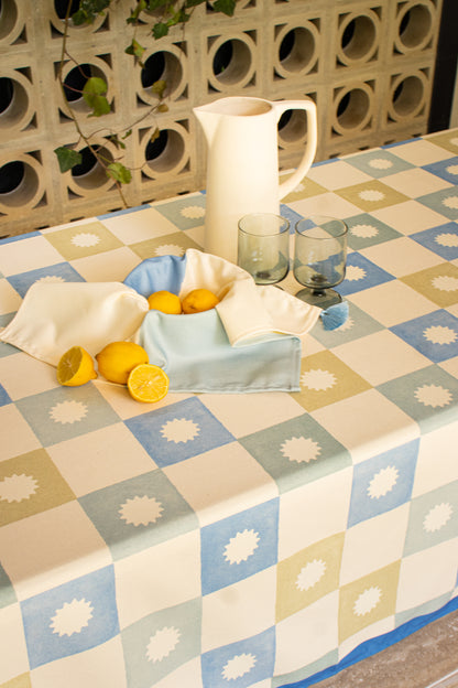 Mantel Grid Blue