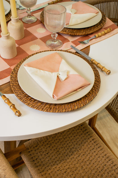 Set servilletas Duo Rosa