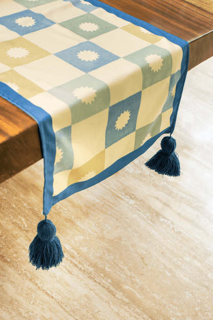 STOCK Camino de mesa Grid Blue