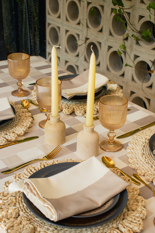 Set servilletas Duo Beige