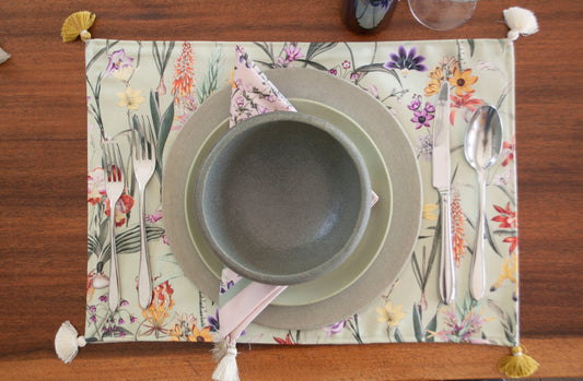 Set individuales Fiori verde