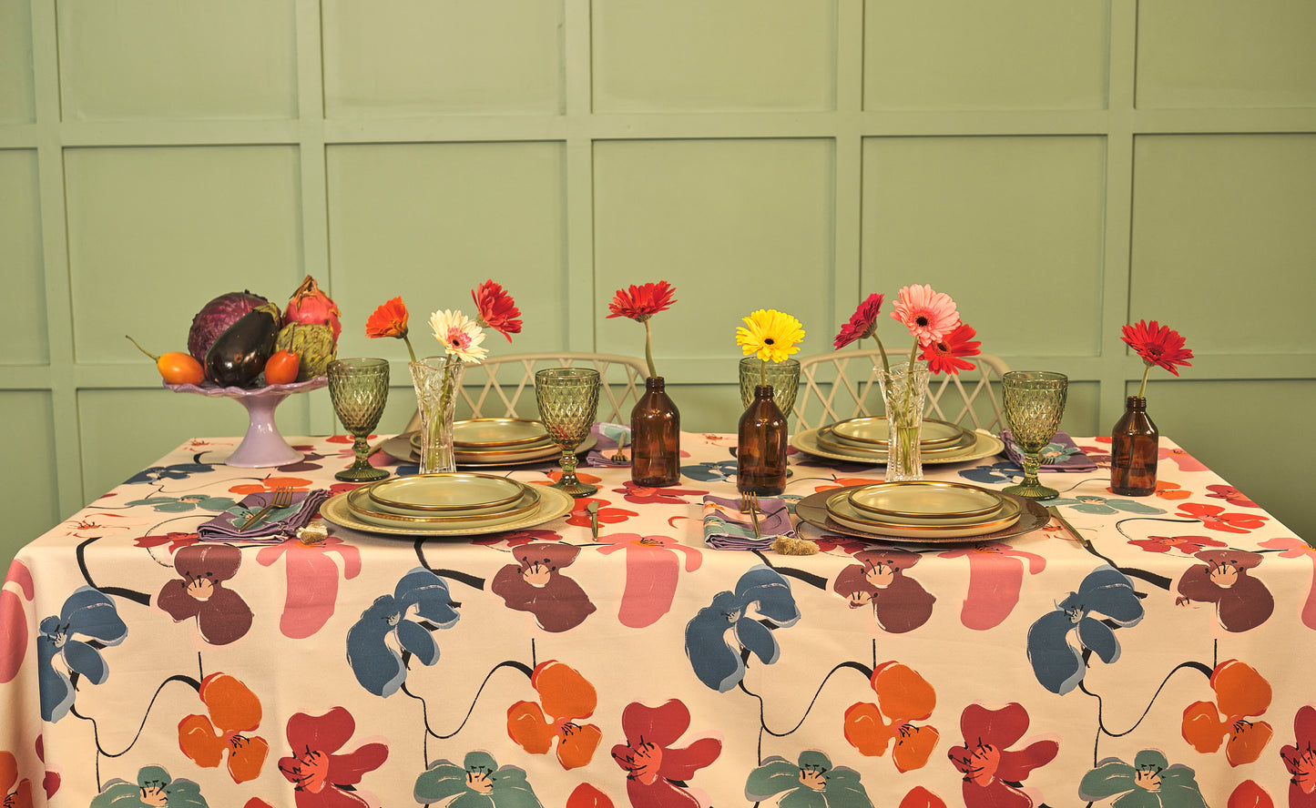 Mantel Retro Flowers